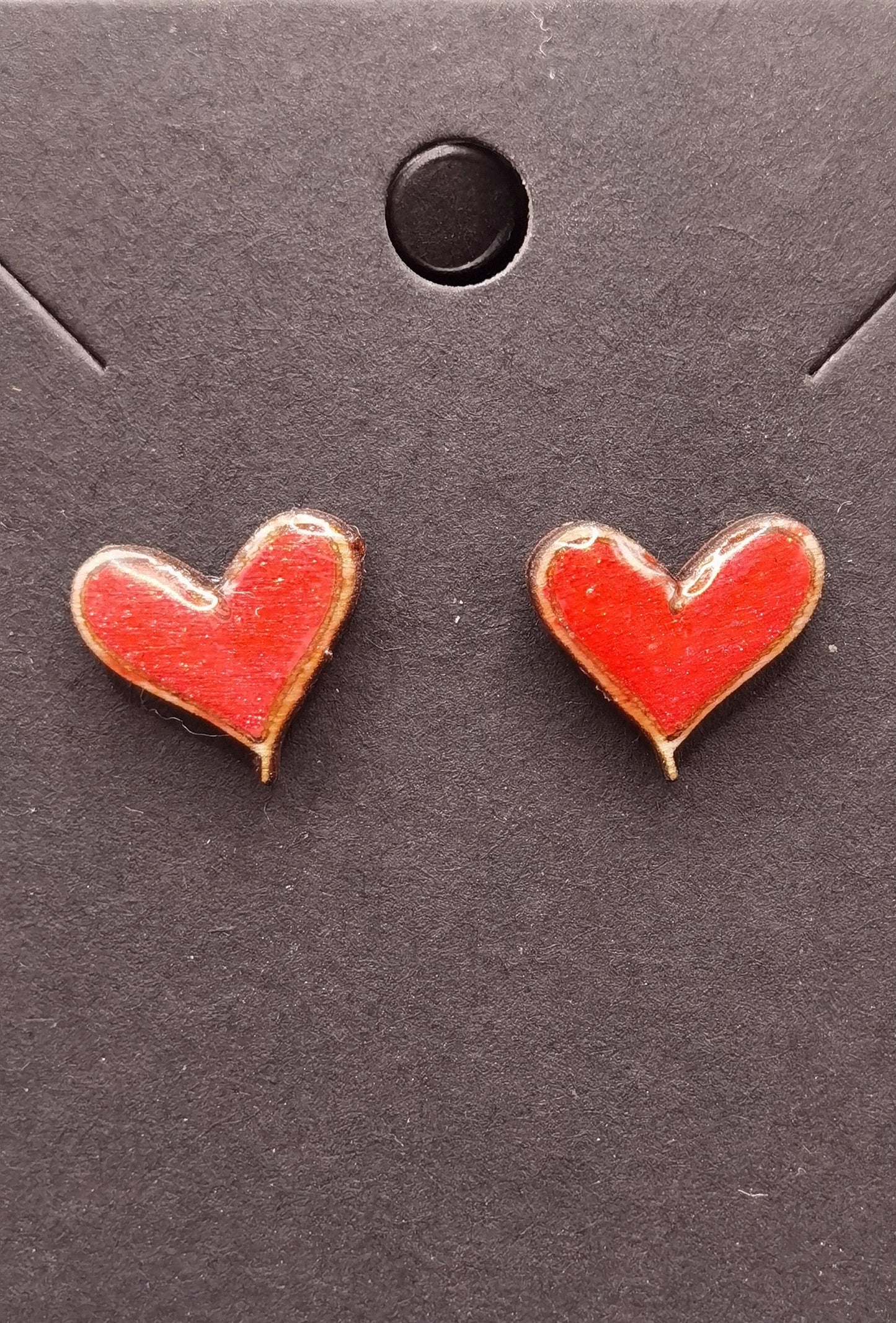 Red Heart Studs
