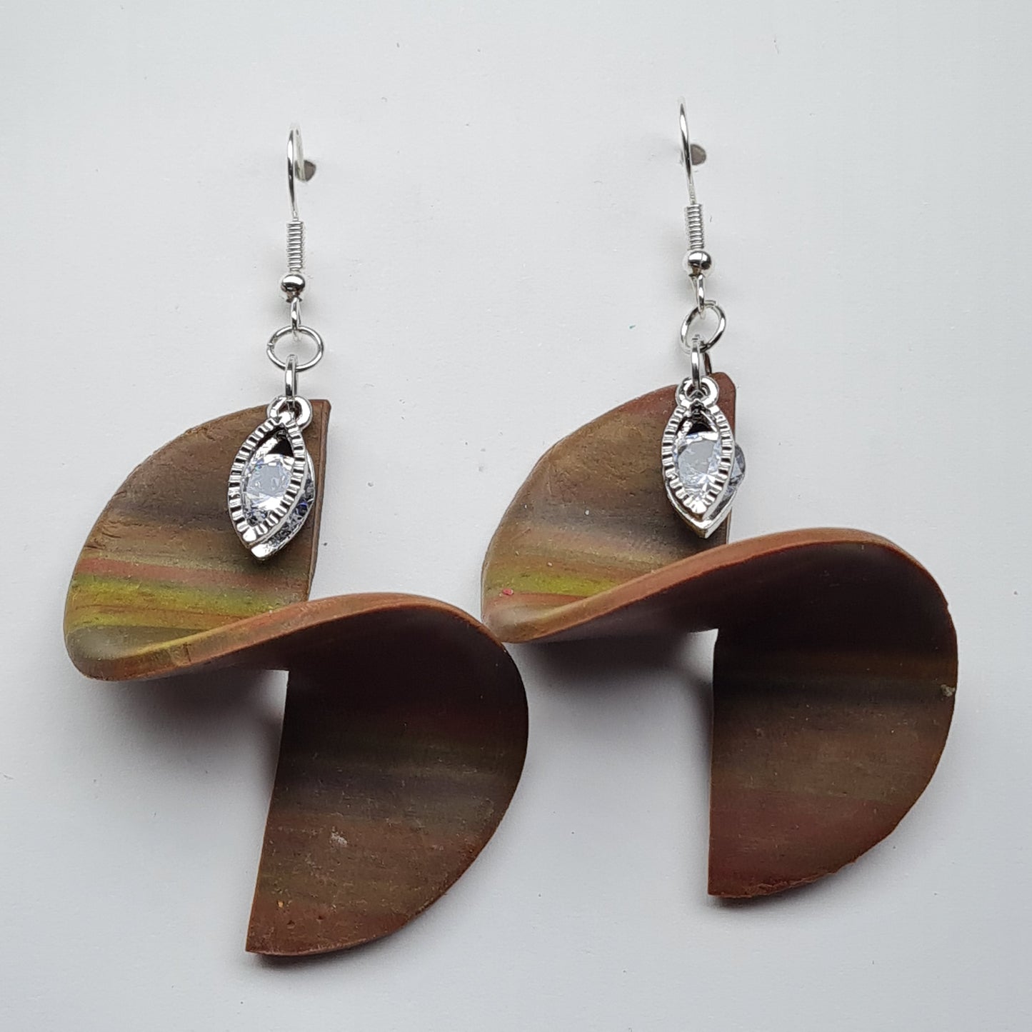 CCC Polymer Earrings Circular Swirl