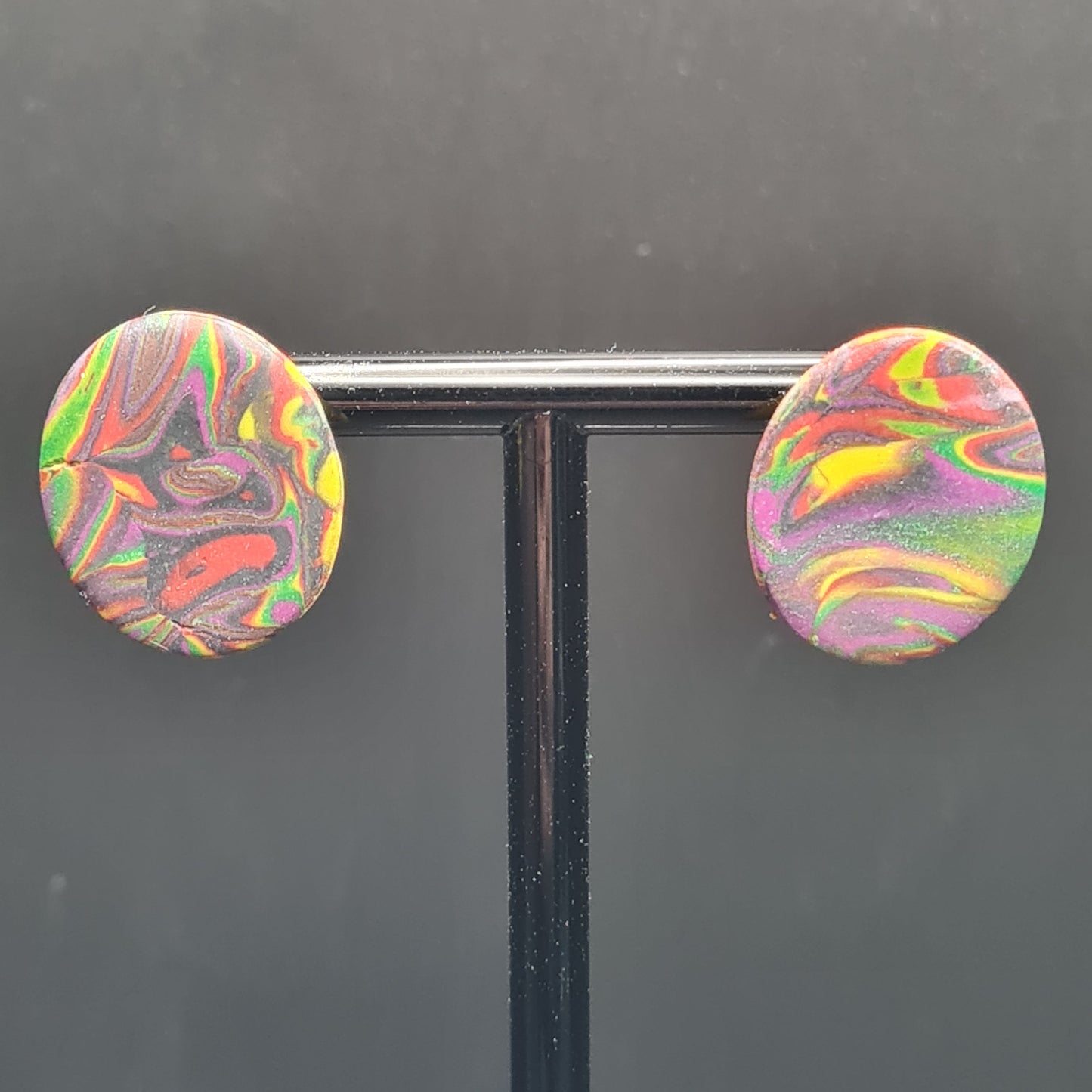 CCC Polymer Earrings Psychedelic Shades