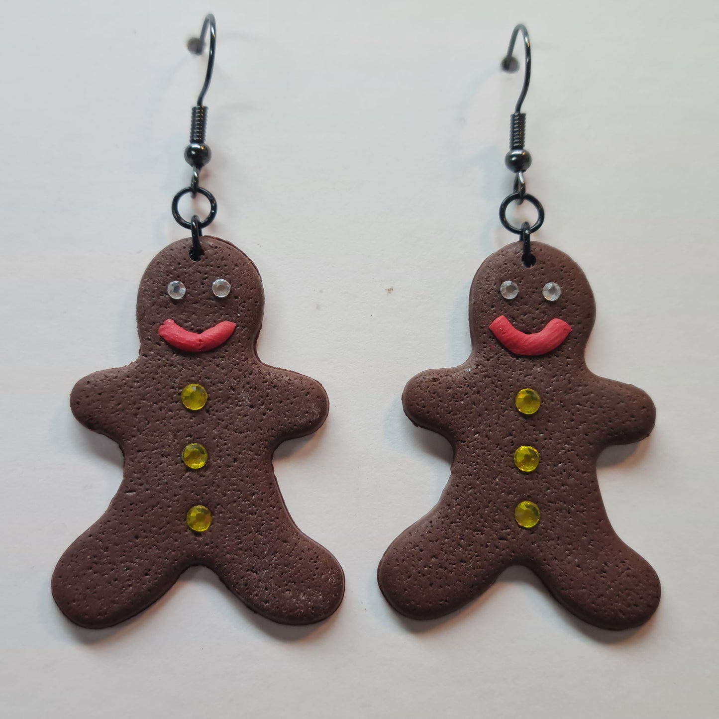 CCC Polymer Earrings Christmas Gingerbread figure