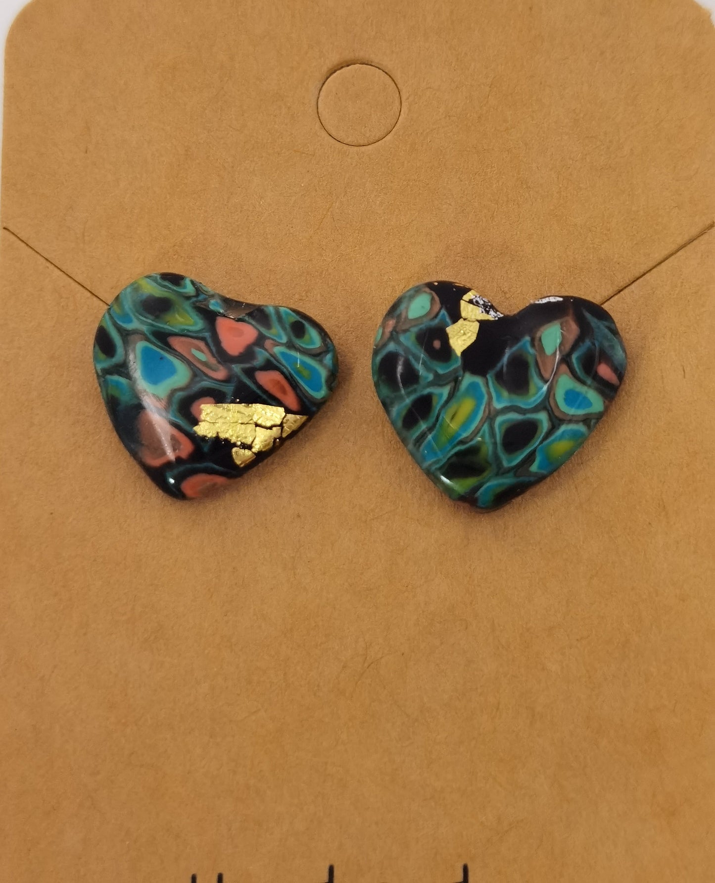 CCC Polymer Earrings Green / Red