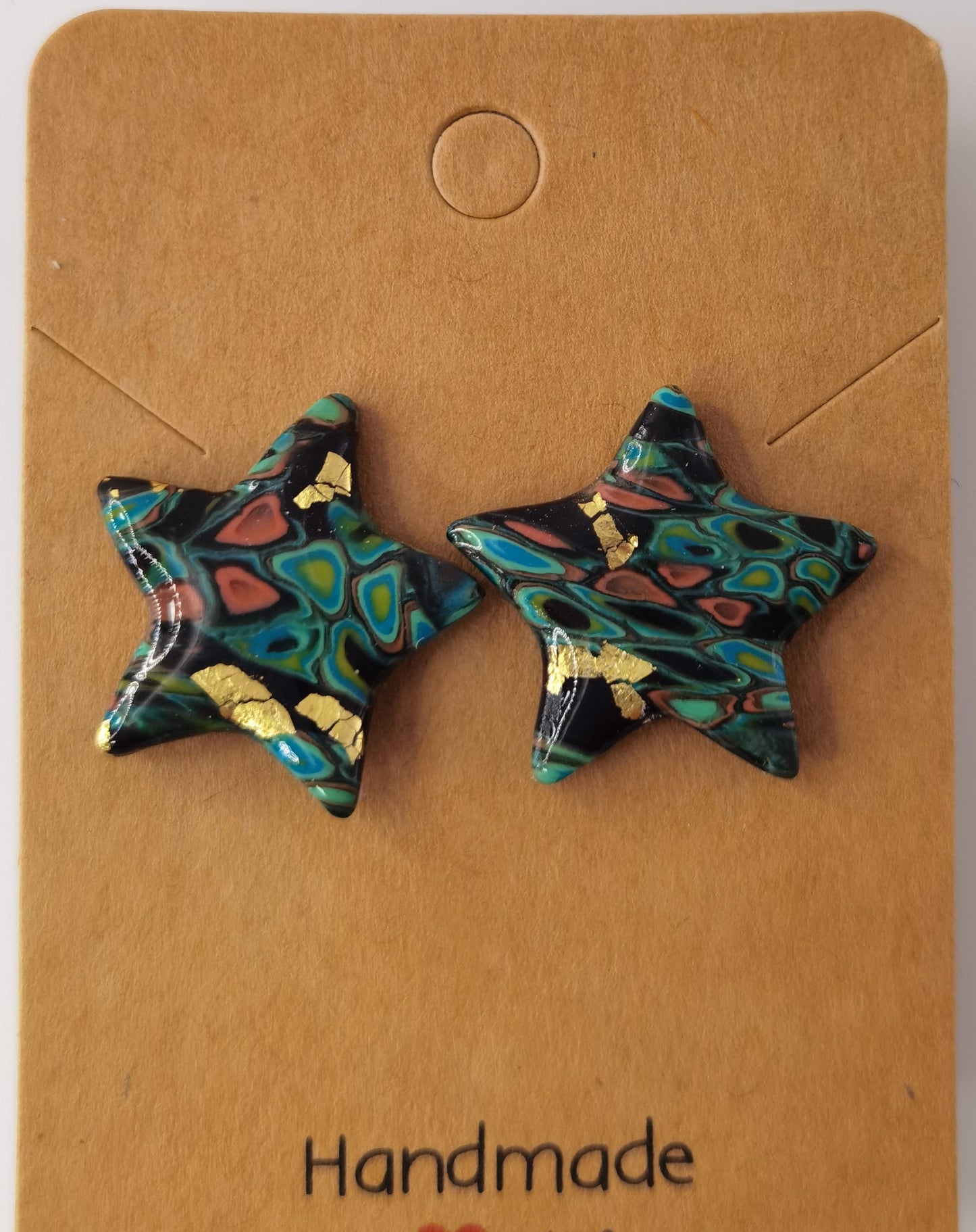 CCC Polymer Earrings Green / Red