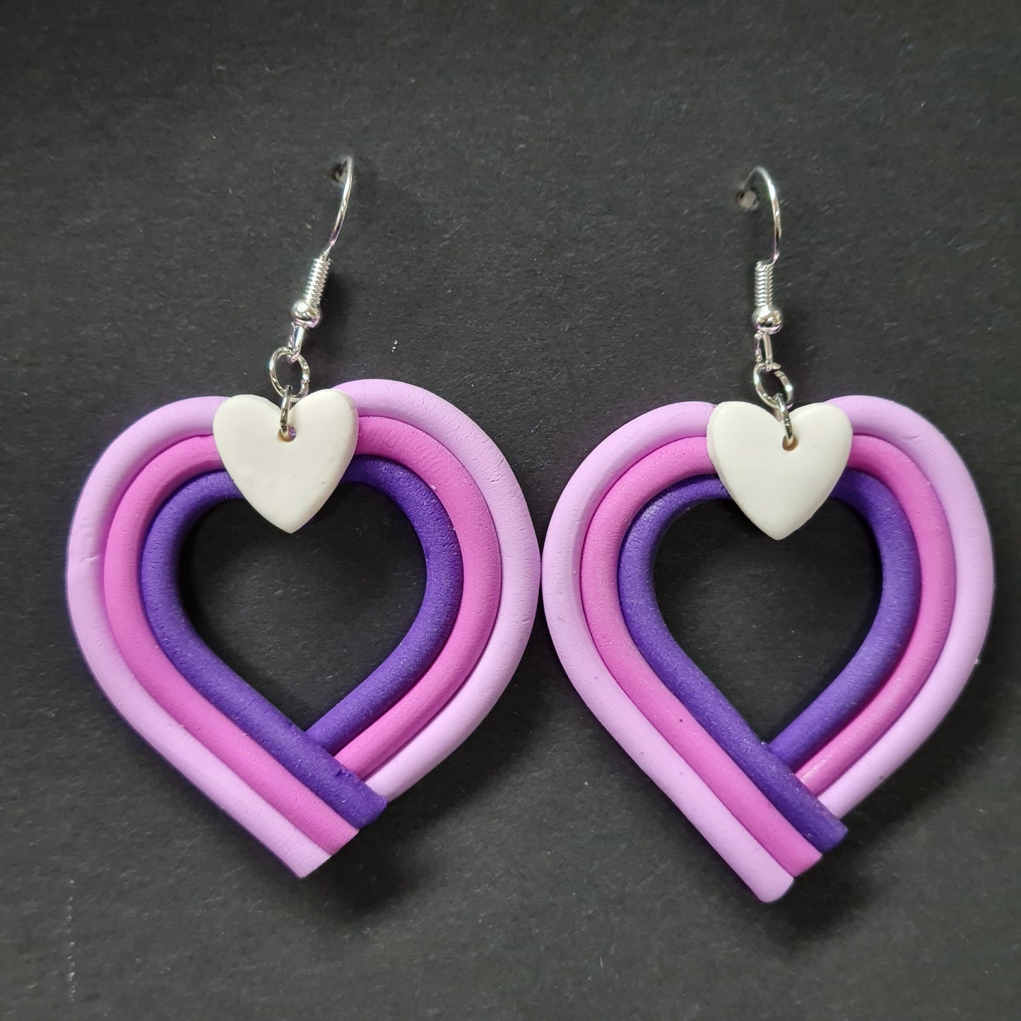 CCC Polymer Earrings Purple Shades