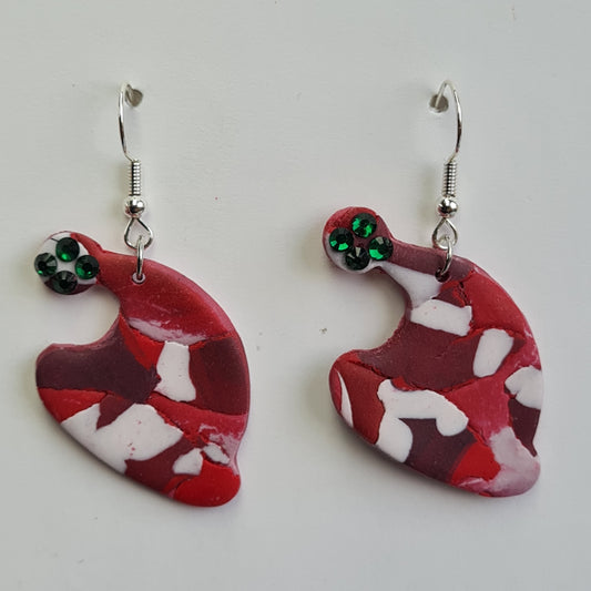 CCC Polymer Earrings Christmas Hat
