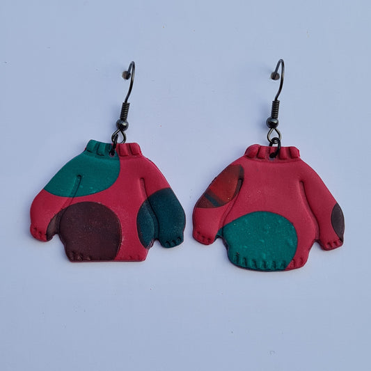 CCC Polymer Earrings Christmas Jumper