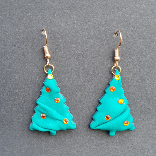CCC Polymer Earrings Christmas Tree