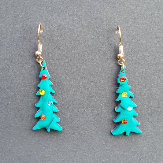 CCC Polymer Earrings Christmas Tree