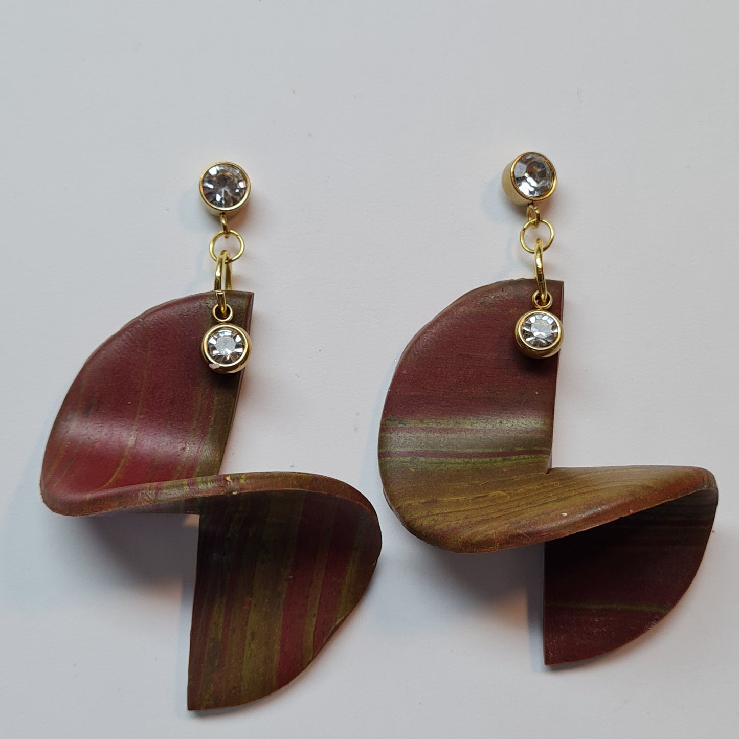 CCC Polymer Earrings Circular Swirl