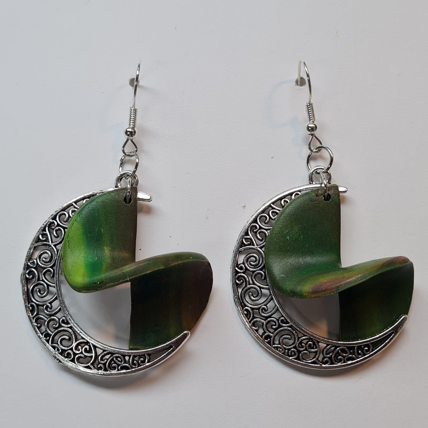 CCC Polymer Earrings Circular Swirl