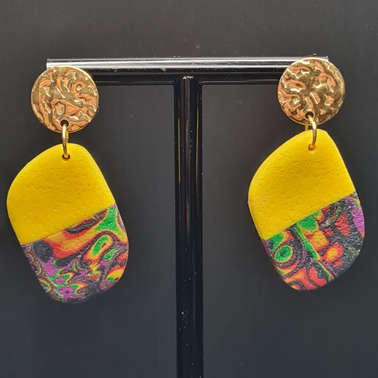 CCC Polymer Earrings Psychedelic Shades