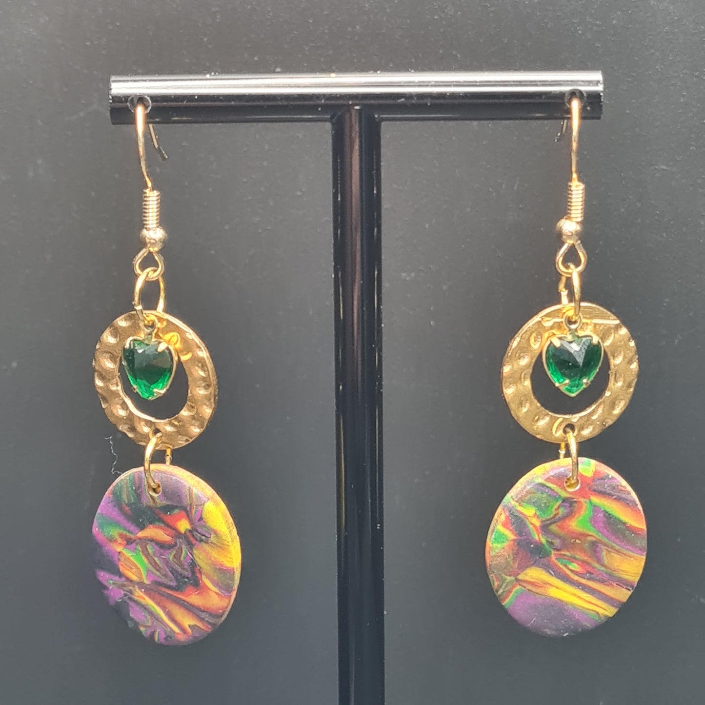 CCC Polymer Earrings Psychedelic Shades