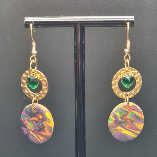 CCC Polymer Earrings Psychedelic Shades