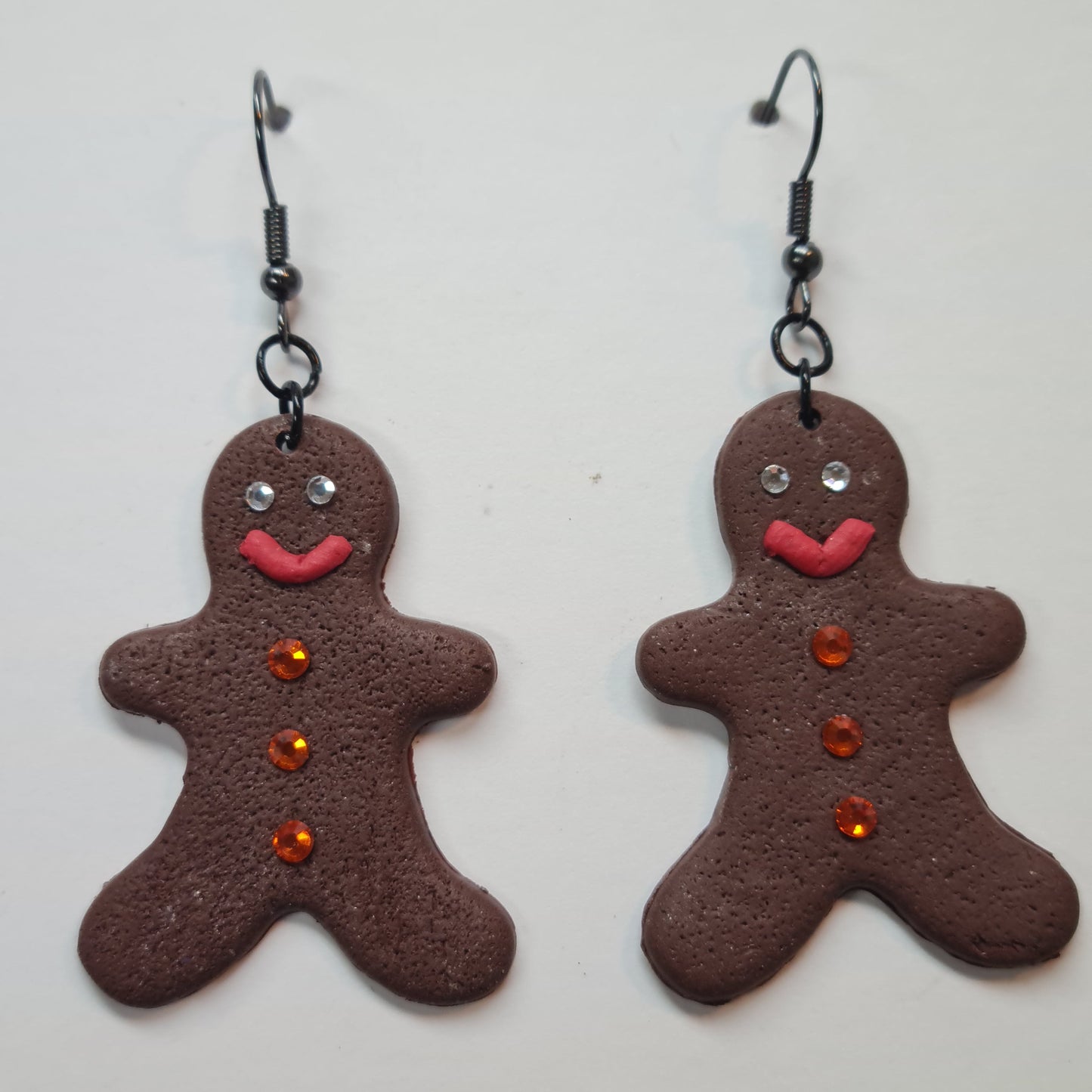 CCC Polymer Earrings Christmas Gingerbread figure