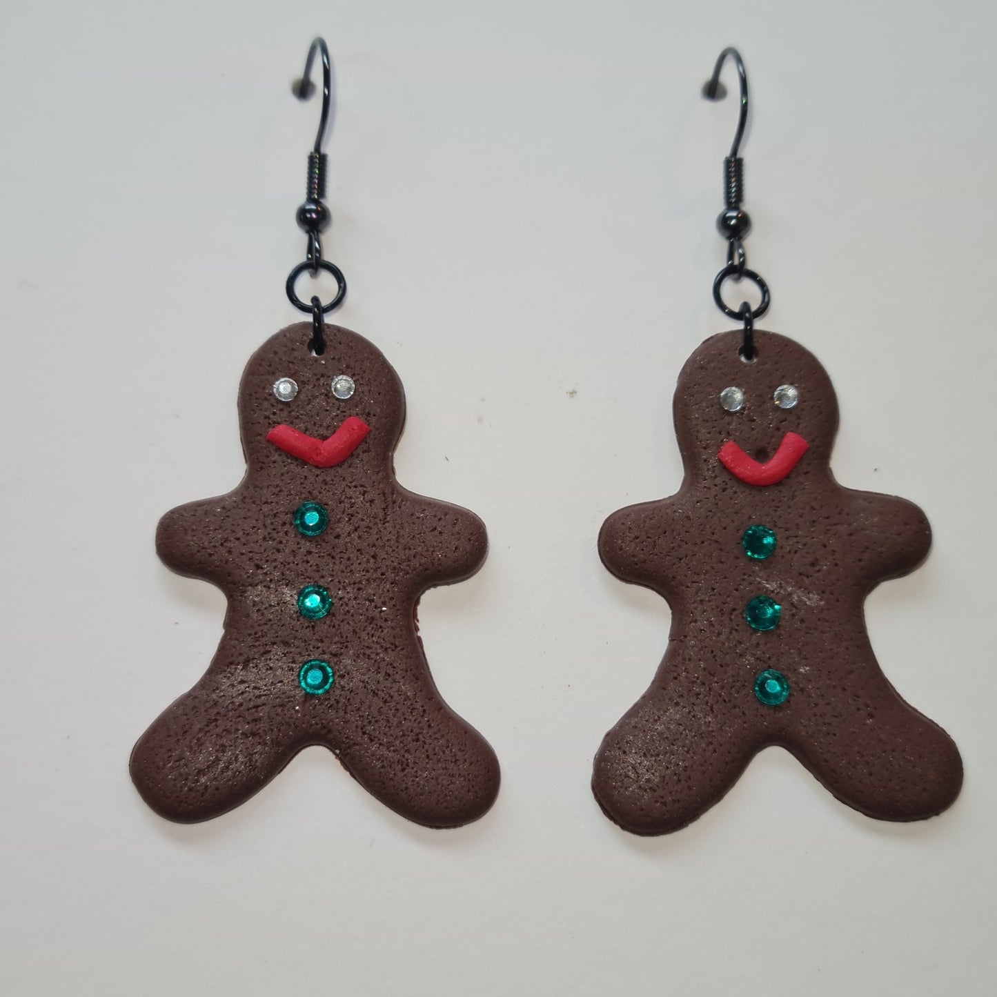 CCC Polymer Earrings Christmas Gingerbread figure